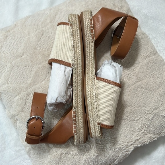 Rag & Bone Anteros Leather Espadrille Flats Tan Canvas Size 10 | NWT - Picture 12 of 13